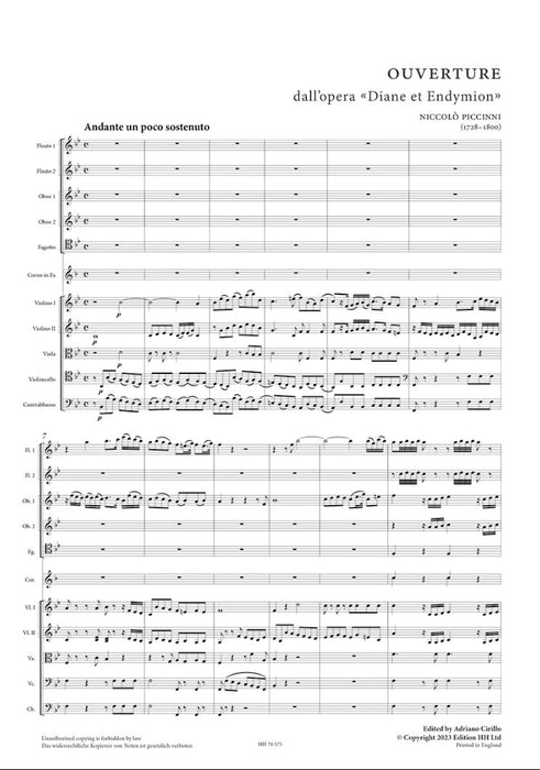 Ouverture dall’opera «Diane et Endymion»