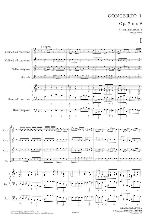 Concertos 1 and 2 from Op. 7 op. 7 (Paris 1727) instrumental parts can only be downloaded digitally from the publisher op. 7