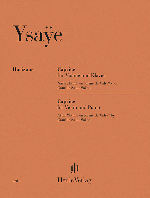 Eugène Ysaÿe: Caprice for Violin and Piano, after “Étude en forme de Valse” by Camille Saint-Saëns cover