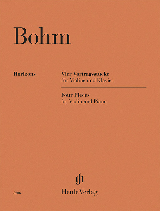 Carl Bohm: Four Pieces for Violin and Piano cover