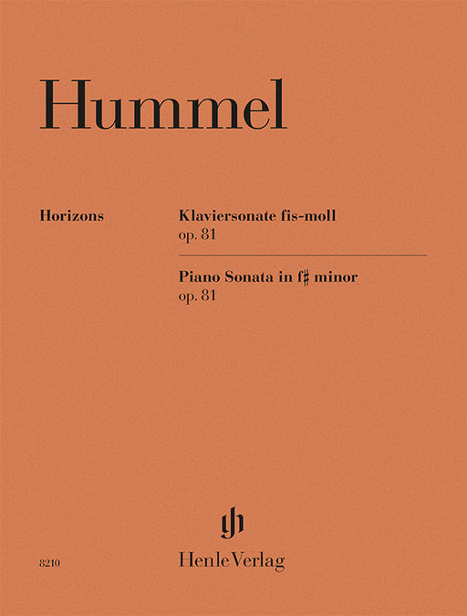 Johann Nepomuk Hummel: Piano Sonata f sharp minor op. 81 cover