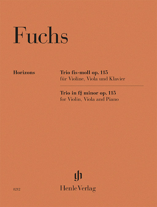 Robert Fuchs: Trio f sharp minor op. 115 for Violin, Viola and Piano cover