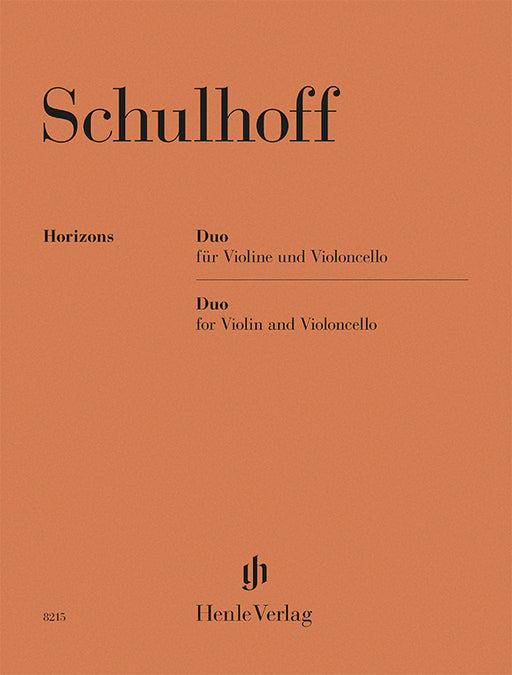 Erwin Schulhoff: Duo for Violin and Violoncello cover