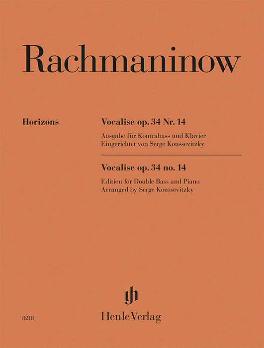 Sergei Rachmaninoff: Vocalise op. 34 no. 14 cover