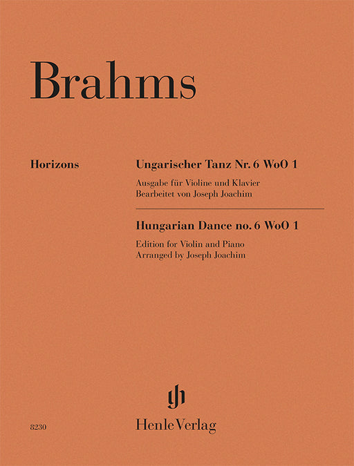 Johannes Brahms: Hungarian Dance no. 6 WoO 1 cover