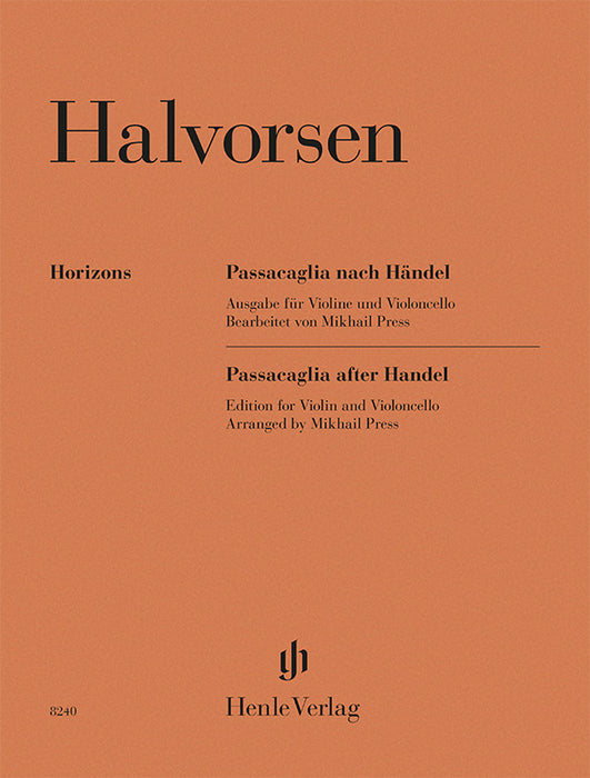 Johan Halvorsen: Passacaglia after Handel cover