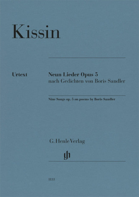 Nine Songs op. 5 op. 5 on Poems by Boris Sandler op. 5