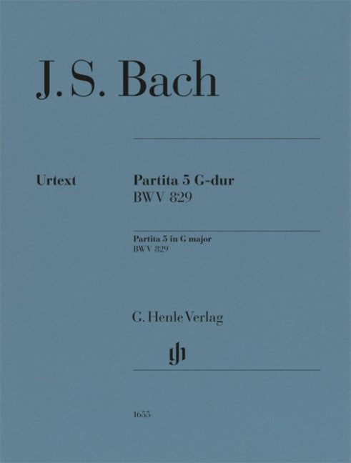 Partita 5 in G major BWV 829 BWV 829 G major 有指法