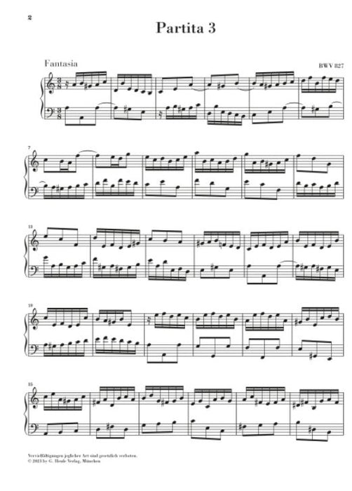 Partita 3 in a minor BWV 827 BWV 827 A minor