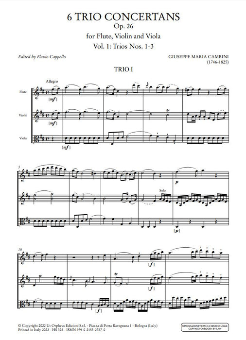 6 Trio Concertans Vol. 1 op. 26 Vol. 1 op. 26 Vol. 1