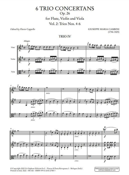 6 Trio Concertans Vol. 2 op. 26 Vol. 2 op. 26 Vol. 2