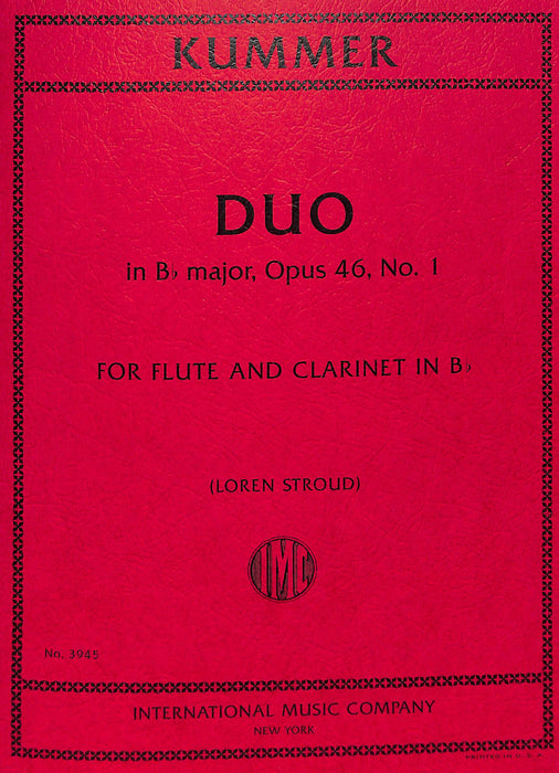Duo in B flat major, op.46, No.1 for Flute and Clarinet