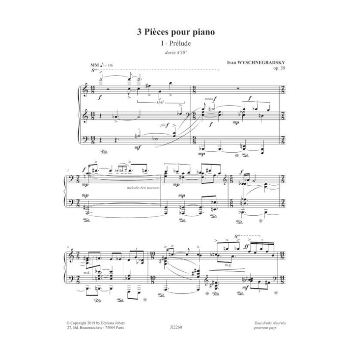 Trois Pièces op. 38 op. 38