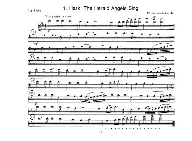 Christmas Carols for Flute Choir Ten Seasonal Favorites