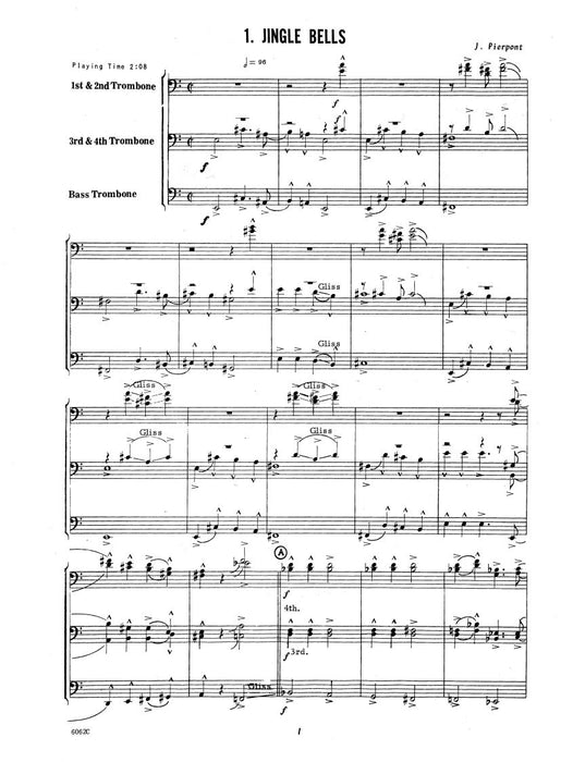 Ten Christmas Carols For Trombone Quintet