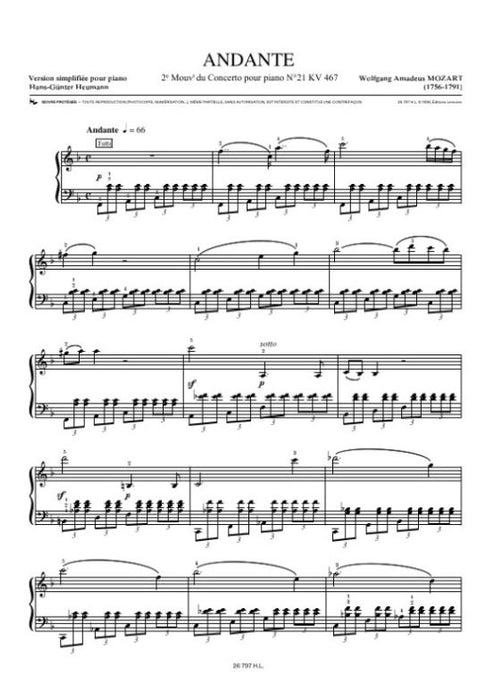 Andante du Concerto pour piano n°21 KV467