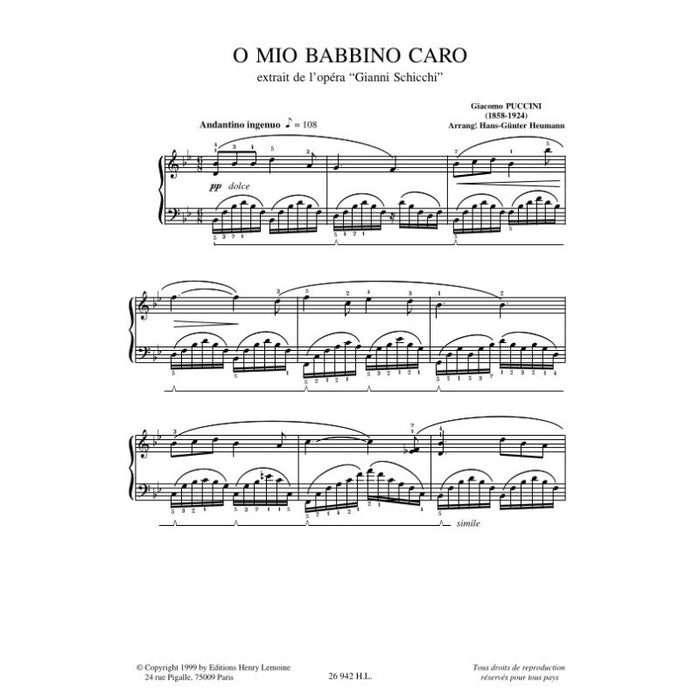 O mio babbino caro extr. de l'opéra Gianni Schicchi