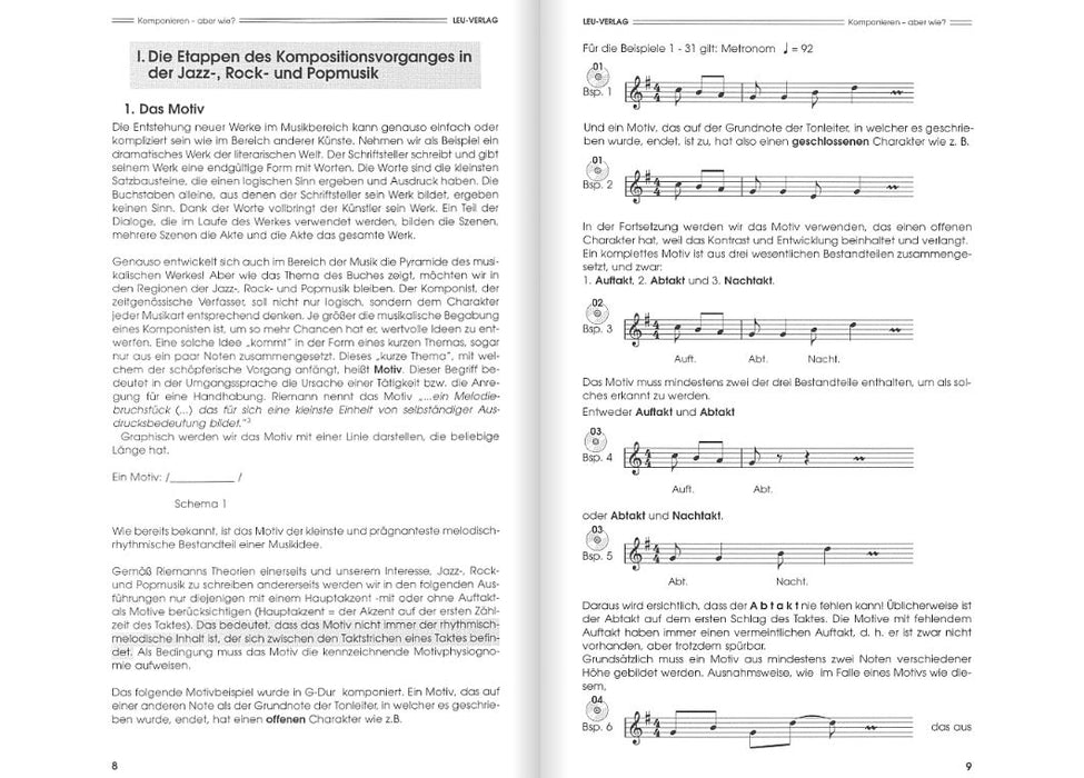 Komponieren - aber wie!? Kompositionstechnik für Rock, Pop, Jazz