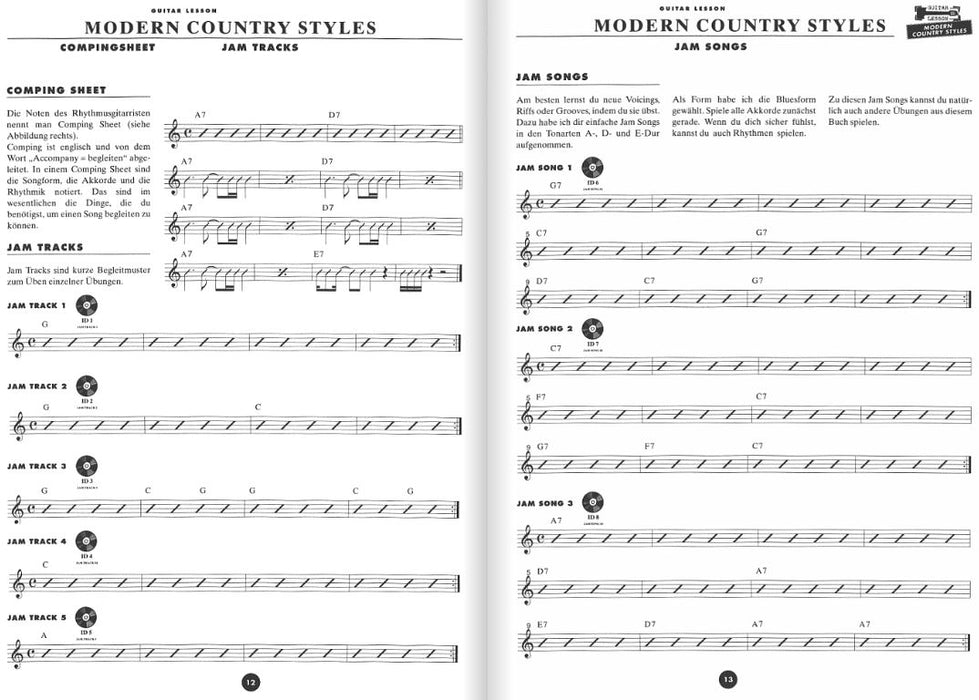 Modern Country Styles - Guitar Lessons Mit Songs und Übungen