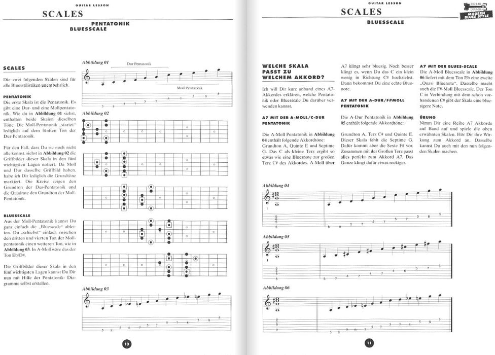 Modern Blues Styles - Guitar Lessons Songs und Übungen
