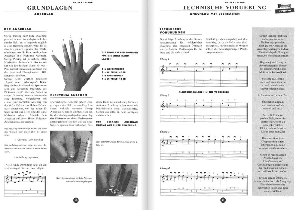 Sweeping - Guitar Lessons Mit Songs und Übungen