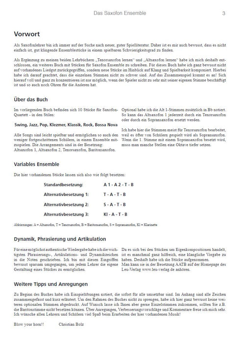 Das Saxofon Ensemble