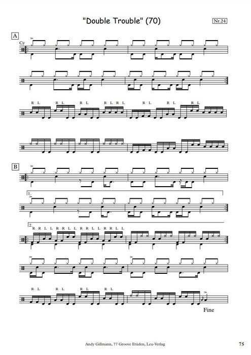 77 Groove Etüden Vol. 2 für große und kleine Drumsetstarter Vol. 2