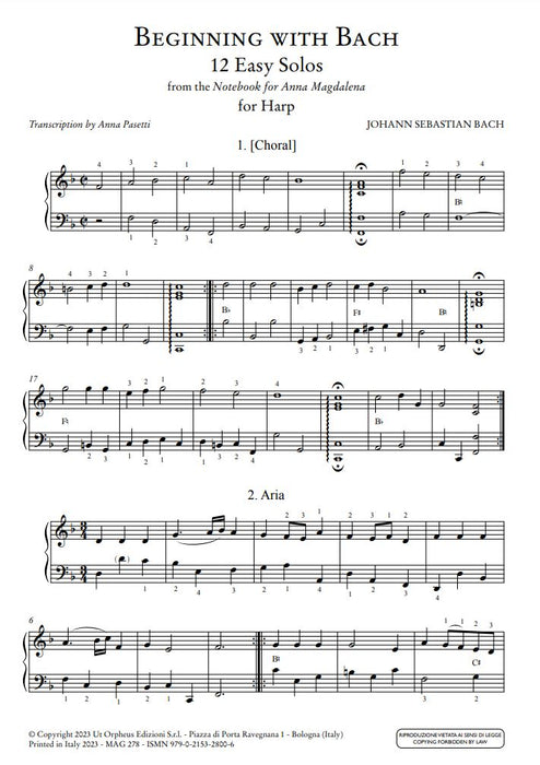 Beginning with Bach 12 Easy Solos from the “Notebook for Anna Magdalena”