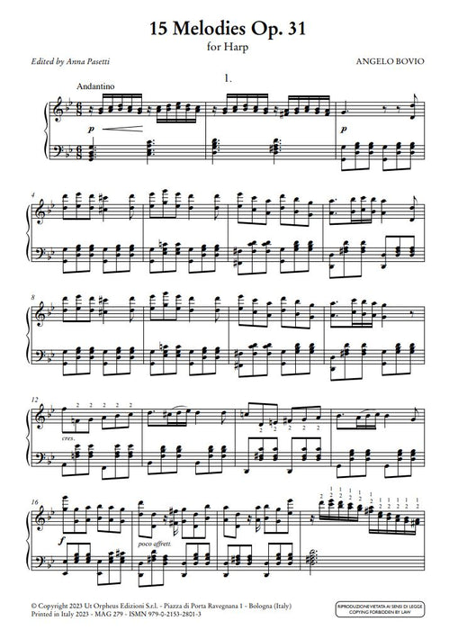 15 Melodies op. 31 for Harp
