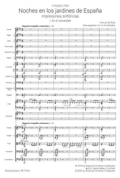 Nights in the Gardens of Spain Symphonic Impressions