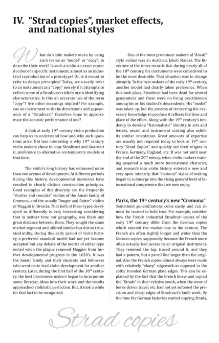 A.C. After Cremona A history of the modern violin