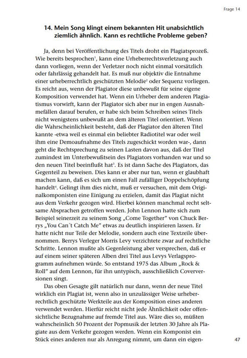 Musikrecht Die 100 wichtigsten Fragen des Musikgeschäfts