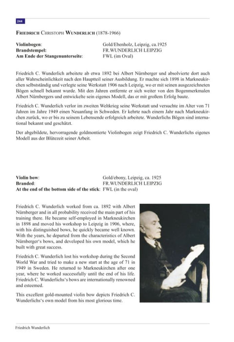 The Golden Bow Solistenbogen von 1790 bis heute