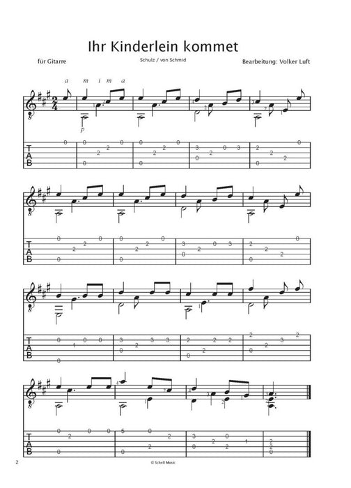 Weihnachtszauber Bekannte Weihnachtslieder in Bearbeitung für Gitarre und zum Singen und Begleiten