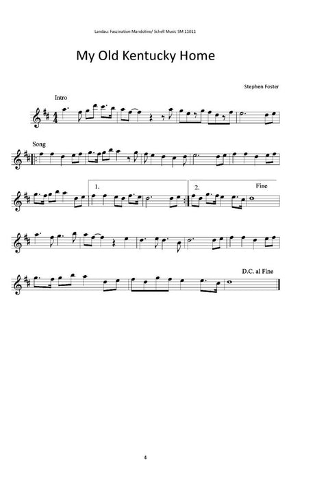 Faszination Mandoline Spielstücke zu allen Gelegenheiten