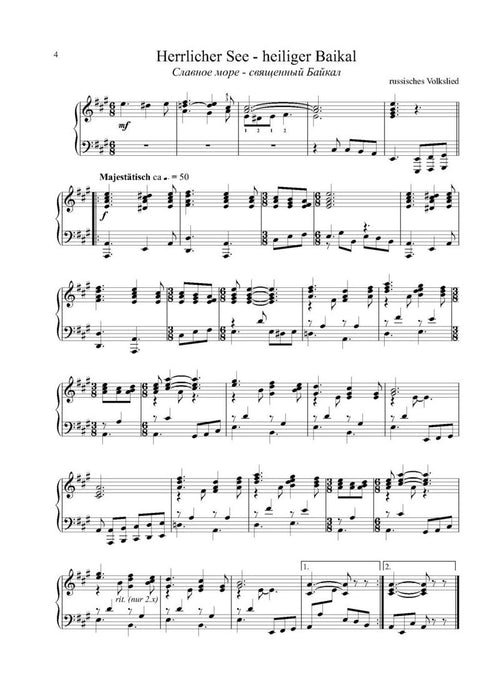 Russische Melodien für Klavier