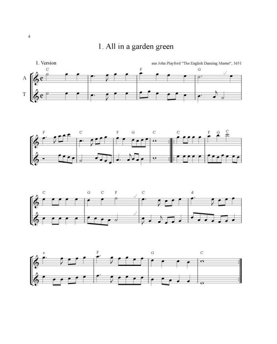 Duette für Blockflöten Vol. 2 Alte Musik aus Irland, England und Schottland Vol. 2