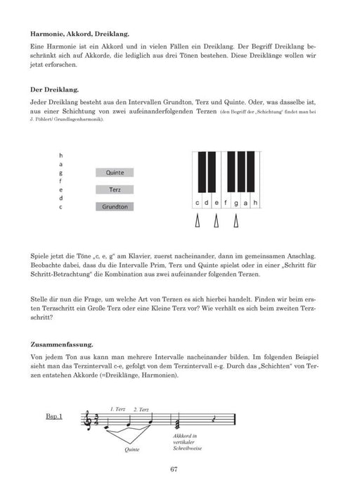 Harmonielehre ...von Anfang an Lernen, Testen, Anwenden - ein Workbook