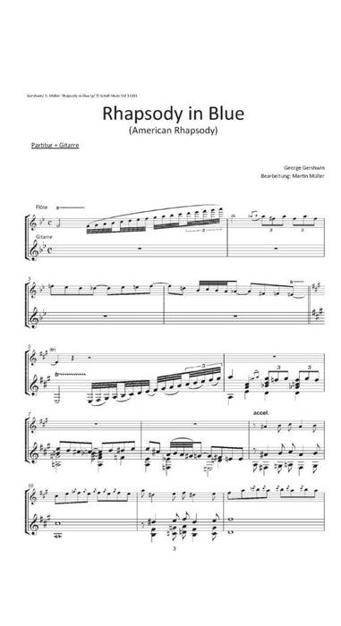 Rhapsody in Blue bearbeitet für Querflöte und Gitarre