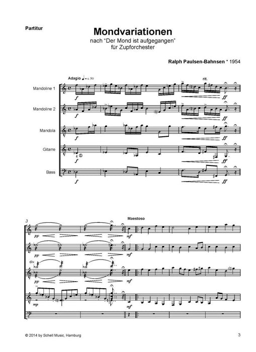 Mondvariationen - Konzertstück nach „Der Mond ist aufgegangen“