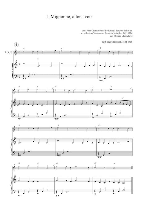 Mignonne… allons voir Französische Spielstücke des 16. Jahrhunderts