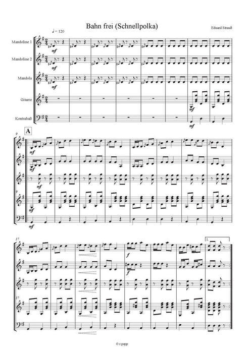 Bahn frei! op. 45 (Polka schnell op. 45) op. 45
