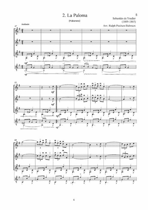 Paloma Suite Concertino Piccolo für 3 Mandolinen