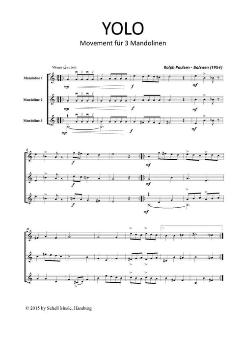 YOLO - Movement für 3 Mandolinen