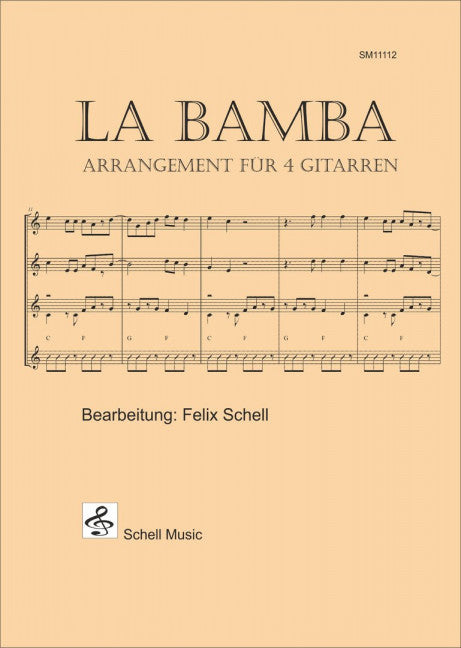La Bamba Arrangement für 4 Gitarren