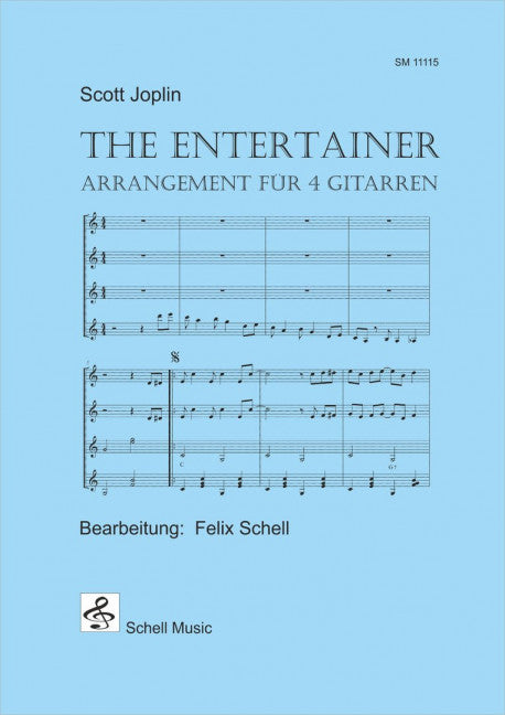 The Entertainer Arrangement für 4 Gitarren