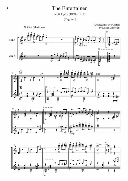 Guitar Duets Entertainer, Maple Leaf Rag
