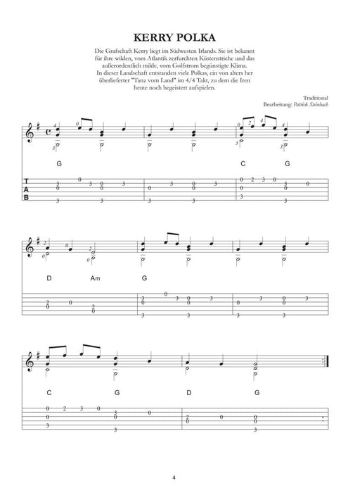 Irische Melodien für Akustik-Gitarre