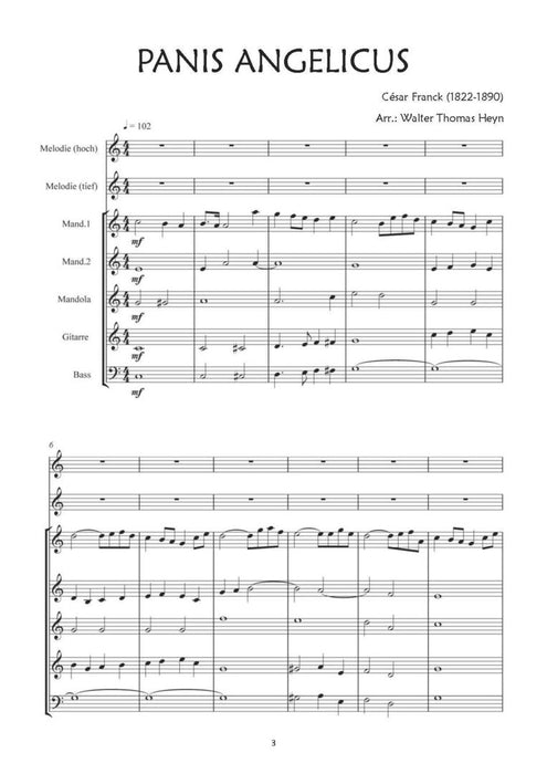 Panis angelicus für Melodieinstrument und Zupforchester
