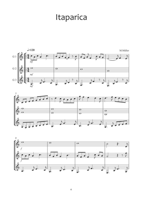 Sechs Stücke für 3 Gitarren